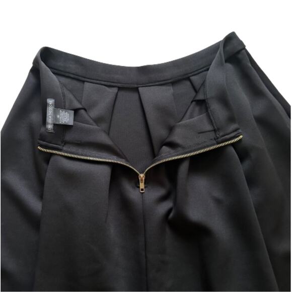 Chelsea & Theodore Skirt Black Inverted Pleat Scuba Midi Skirt Size 10 - Picture 9 of 11